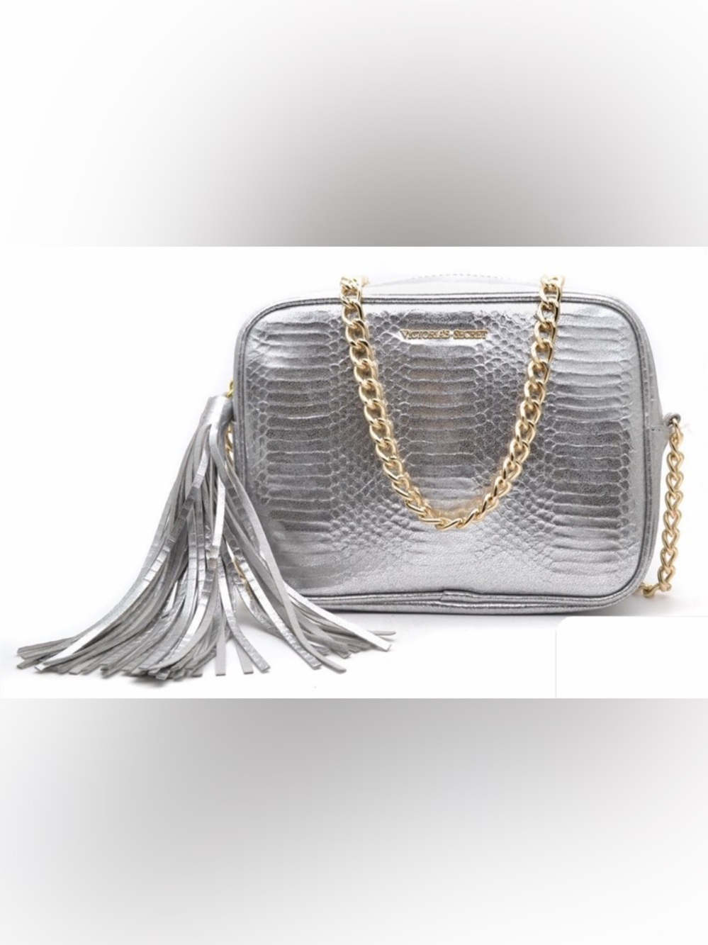 NWT Victoria’s Secret Fashion Show Official Crossbody Bag - Silver Snake